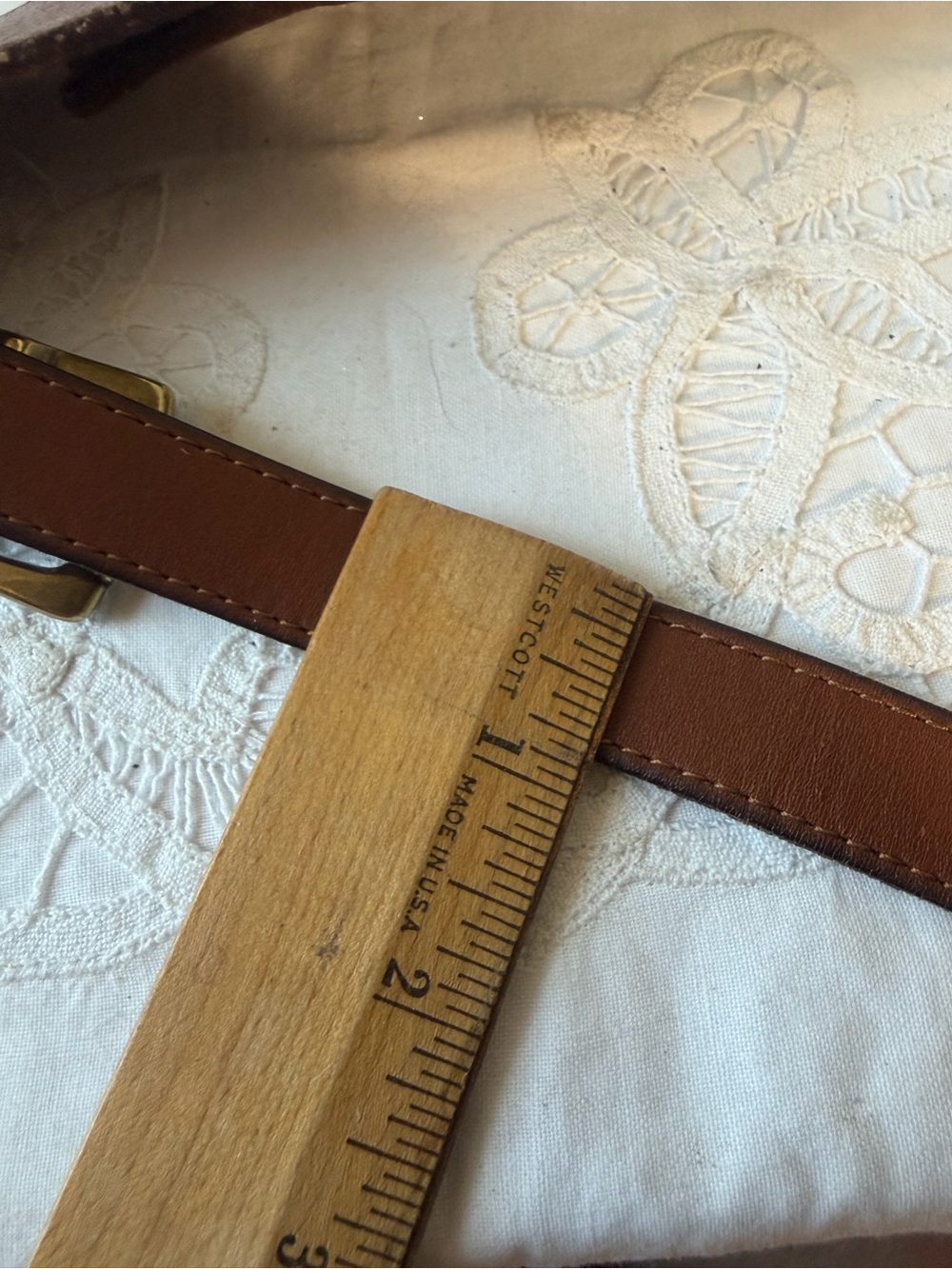 Ralph Lauren equestrian brown, leather gold buckle belt L - Picture 10 of 12